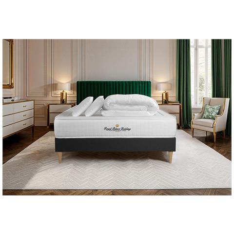 Pacchetto Letto Completo - Materasso 140x190cm + Box Spring Con Doghe (in Kit) + 2 Cuscini + Piumino - Lancaster - Foto 1