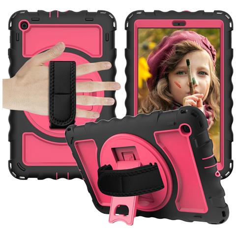 Custodia Per Ipad 10.2"" 2019/20/21 Con Supporto E Tracolla Rosa - Foto 1