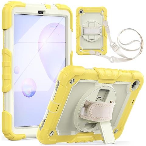 Custodia Per Samsung Galaxy Tab A7 10.4"" Supporto E Tracolla Gialla - Foto 1