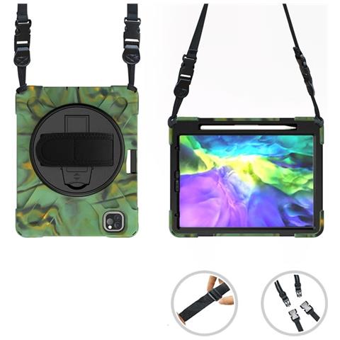 Custodia Per Ipad Pro 4/3 12.9"" Con Supporto E Tracolla Mimetica - Foto 4