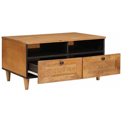 Tavolino da salotto con cassetto Marrone chiaro 80 x 54 x 40 cm - Foto 2