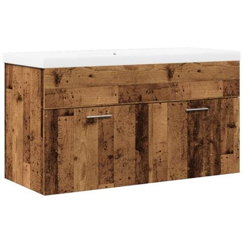 Mobile da Bagno con Lavabo Integrato Legno Antico - Foto 1