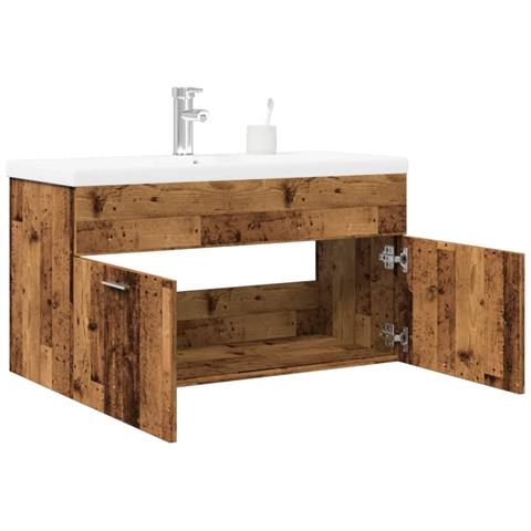 Mobile da Bagno con Lavabo Integrato Legno Antico - Foto 2