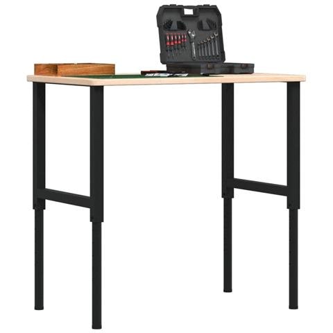 Banco da Lavoro 100x60x(71,5-98) cm Legno Rovere Rettangolare - Foto 2