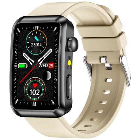 Smartwatch Avanzato Con Ecg, Monitoraggio Frequenza Cardiaca E Sos - Compatibile Con Android E Ios Beige - Foto 2