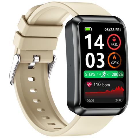 Smartwatch Avanzato Con Ecg, Monitoraggio Frequenza Cardiaca E Sos - Compatibile Con Android E Ios Beige - Foto 7