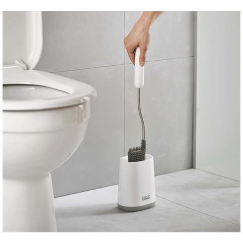 Spazzola Da Bagno Flex Lite Design Flessibile E Igienico Testa A Forma Di D Per Pulizia Profonda Ed Efficace Colore Grigio Chiaro - Foto 2
