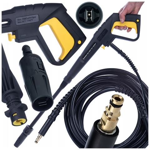 Pistola E Tubo Alta Pressione Di Ricambio Compatibile Con Idropulitrice Kärcher K2-k7 - 10m, Click Connect, Lancia Vario - Foto 1
