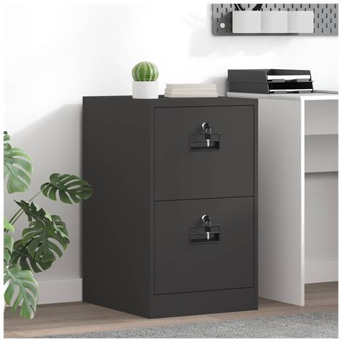 Armadio per File con cassetto Nero 44 x 50 x 106.5 cm - Foto 2