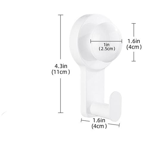 Set Da 4 Ganci A Ventosa In Acciaio Inossidabile - Riutilizzabili Senza Trapano Multi-superficie Non Graffianti Per Bagno Cucina Soggiorno Camera White - Foto 2
