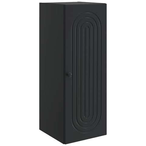 Mobiletto a muro Nero 33 x 34,5 x 90 cm Legno ingegnerizzato - Foto 1