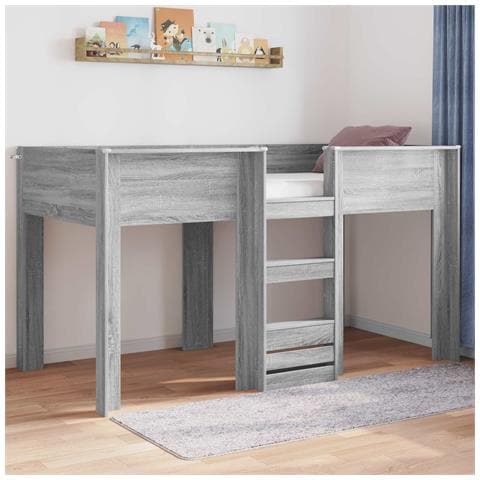 Letto a Castello per Bambini Grigio Sonoma 80 x 200 cm - Foto 2