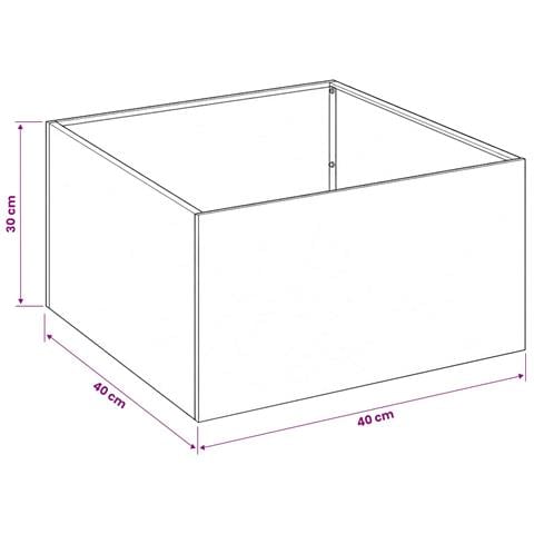 Vaso da giardino Ruggine 40 x 40 x 30 cm Acciaio Corten - Foto 9