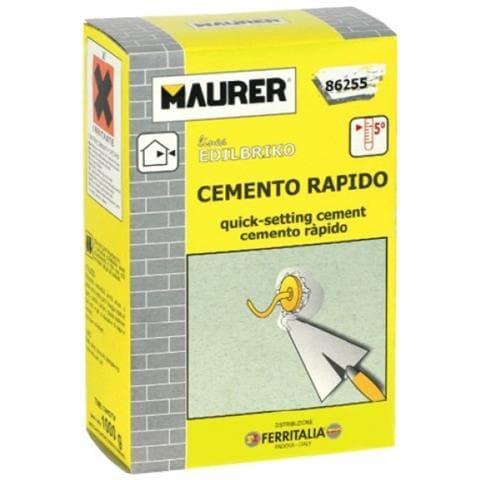 Cemento Rapido 1 Kg per Fissaggio di Zanche, Tasselli, Piastrelle e Tubi - Foto 2