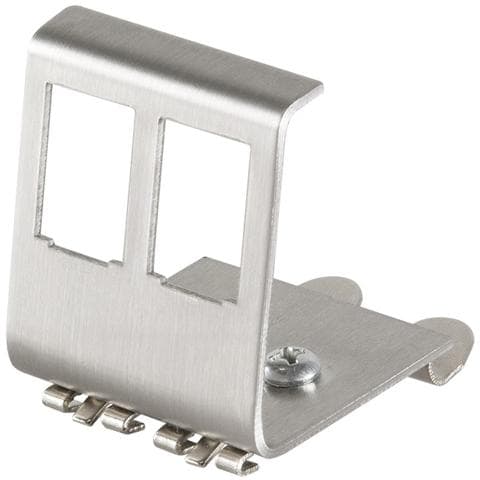 IWP-MD KEY-RAIL2 - Adattatore in Metallo per 2 Moduli Keystone RJ45 - Foto 1