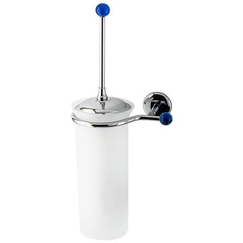 Bottiglioni porta scopino da bagno a parete linea elite in ottone ... Vetro satinato colorato