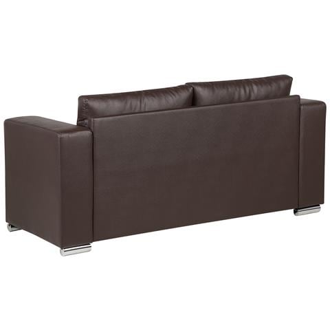 Divano A 3 Posti In Pelle Marrone Helsinki - Foto 37