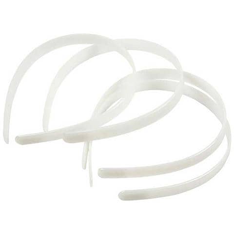 Fasce Per Capelli, Larghezza: 13 Mm, Bianco, 5 Pezzi - Foto 3
