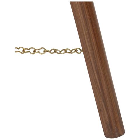 Lampada da Terra a Treppiede Legno Massello di Mango 97 cm - Foto 10