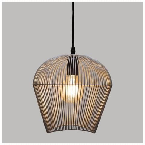 Lampada A Sospensione Wire - E27 - 40 W - H. 25 Cm - Grigio - Foto 3