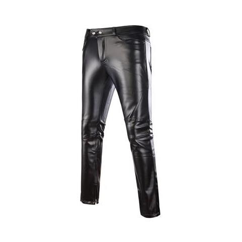 SLOWMOOSE - Pantaloni Skinny Lucidi In Pelle Pu, Moto, Pantaloni Da  Discoteca Per Cantanti / Ballerini [ pk01 Nero / L] - ePRICE