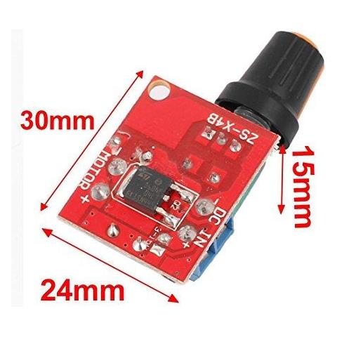 Autista Del Motore Di Cc Di Controllo Di Velocit Consiglio 3v-35v 5a Pwm Variazione Continua Cc 3v 6v 12v 24v 35v Di Tensione Variabile Dimmer Governatore Commutazione Corporatura Con Indicatore Led E Interruttore Di Funzione - Foto 4