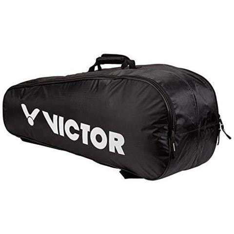 9150 Badminton Squash Doublethermobag (nero) Formato Per 6 Racchette 2 Scomparti Leggeri - Foto 1
