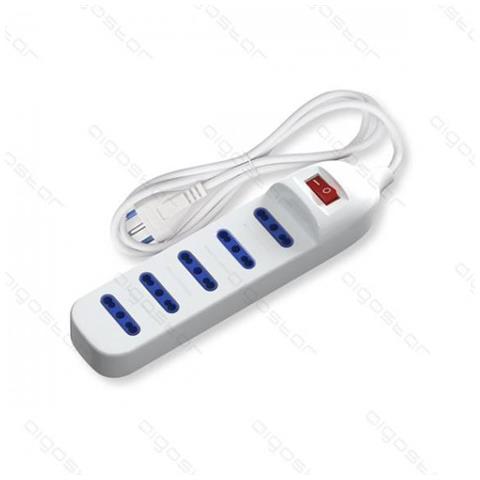 Multipresa Ciabatta Elettrica 5 Posti Con Interruttore Generale Cavo Da 1.5metri Spina 16a 250v Presa 16a 250v 5 Way P1711 - Foto 2