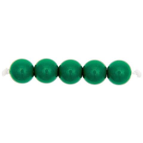 24 Perle Rotonde 10 Mm - Verde Scuro - Foto 1