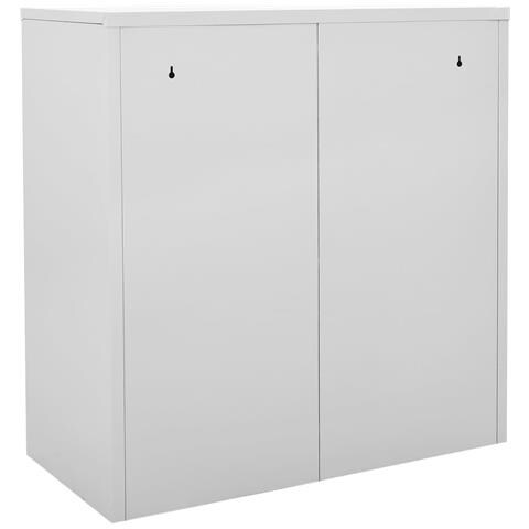 Armadietto con Chiave Grigio Chiaro 90x45x92,5 cm in Acciaio - Foto 2