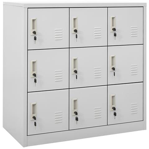 Armadietto con Chiave Grigio Chiaro 90x45x92,5 cm in Acciaio - Foto 1