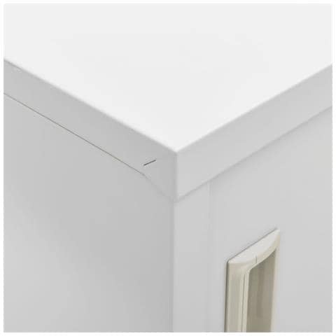 Armadietto con Chiave Grigio Chiaro 90x45x92,5 cm in Acciaio - Foto 9