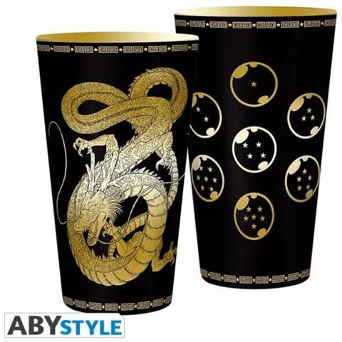 Bicchiere Formato Xxl Shenron Di Dragonball - Nero /oro - Large Glass 400 Ml - Abystyle - Foto 1
