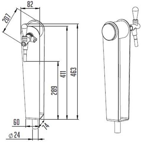 Colonna Birra Naked Taplite, 1 Linea - Foto 2