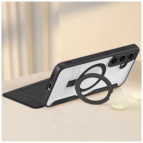 Custodia Magsafe Per Samsung S24 Portacarte Anti-rfid Anello Supporto, Nero - Foto 2