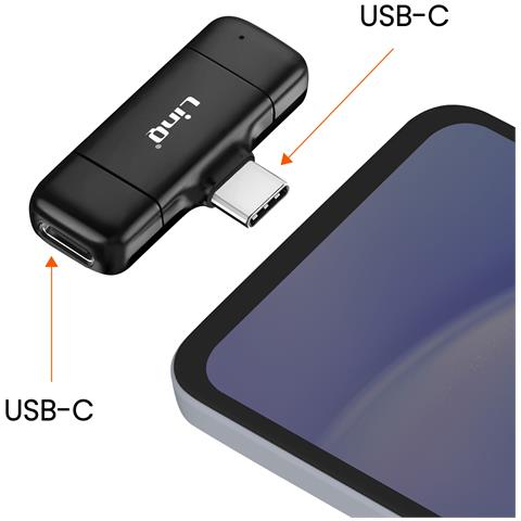 Microfono Lavalier Senza Fili Connettore Usb-c Riduzione Del Rumore, Nero - Foto 2