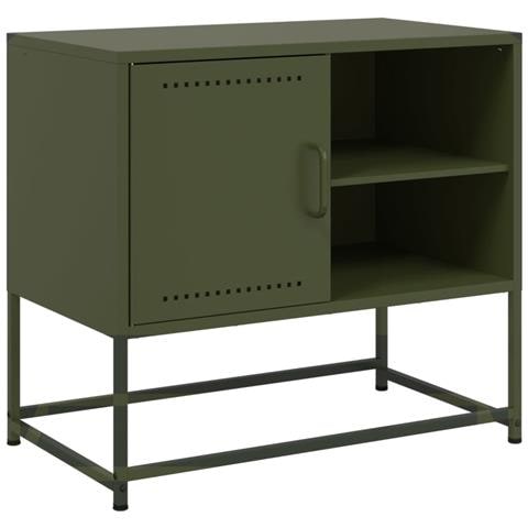 Mobile Tv Giallo Senape 100,5x39x60,5 Cm In Acciaio - Foto 1