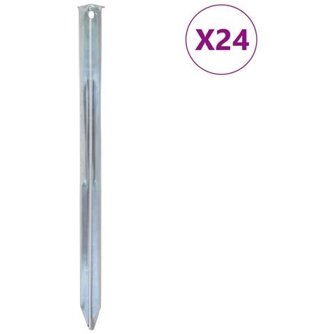 Picchetti Per Tenda 24 Pz 30 Cm Ø20 Mm In Acciaio Zincato - Foto 1