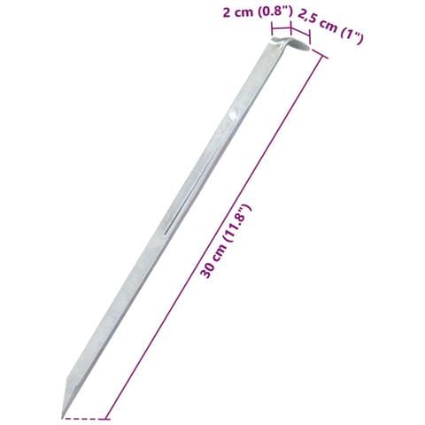 Picchetti Per Tenda 24 Pz 30 Cm Ø20 Mm In Acciaio Zincato - Foto 7