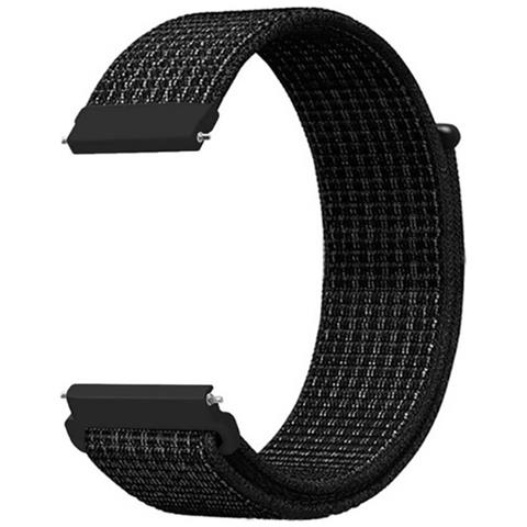 Cinturino Per Orologio In Nylon Per Samsung Watch 4/5/6 E Huawei Gt4 Black 22 Mm - Foto 1
