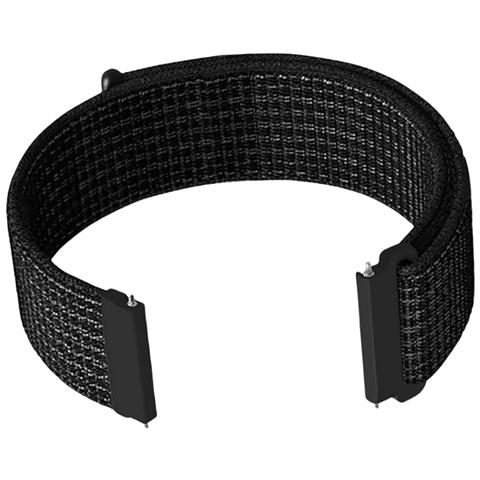 Cinturino Per Orologio In Nylon Per Samsung Watch 4/5/6 E Huawei Gt4 Black 22 Mm - Foto 2