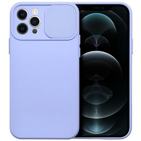 Custodia Tpu Silicone Cover Case Con Protezione Fotocamere Per Apple Iphone 12 Pro Lilla - Foto 1