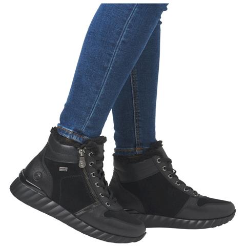 Black Casual Closed Ladies Mid Height Boots Stivaletti Pelle Scarpe Donna Nero Eu 38, D5985-02 - Foto 2