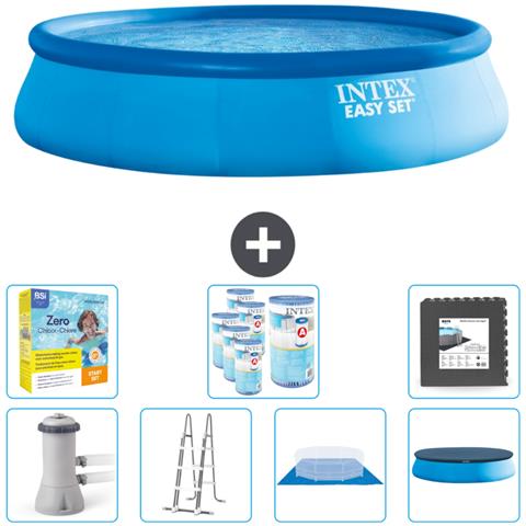 Piscina Fuori Terra - In Giro - 457x457x107 Cm - Blu - Include Accessori Coordinati Cb49 - Foto 1