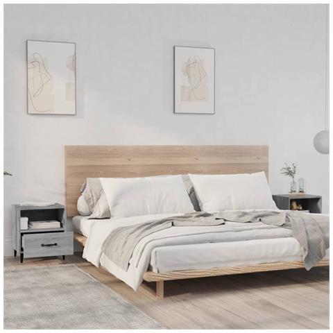 Lusso Casadino -  Comodini 2 Pz Grigio Sonoma In Legno Multistrato - Foto 8