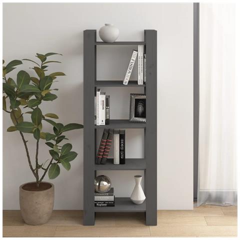 Lusso Casadino -  Libreria/divisorio Grigio 60x35x160 Cm Legno Massello - Foto 8