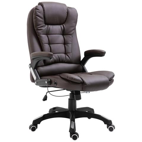 Lusso Casadino -  Sedia Da Ufficio Marrone In Vera Pelle - Foto 2