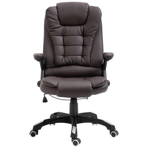 Lusso Casadino -  Sedia Da Ufficio Marrone In Vera Pelle - Foto 1