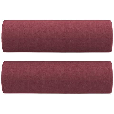 Set di Divani 4 pz con Cuscini Rosso Vino in Tessuto - Foto 9