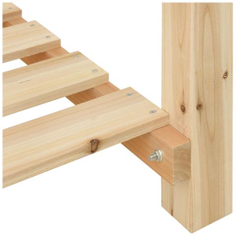 Vaso da giardino  con ripiano 90x90x76 cm in legno massello di abete - Foto 9